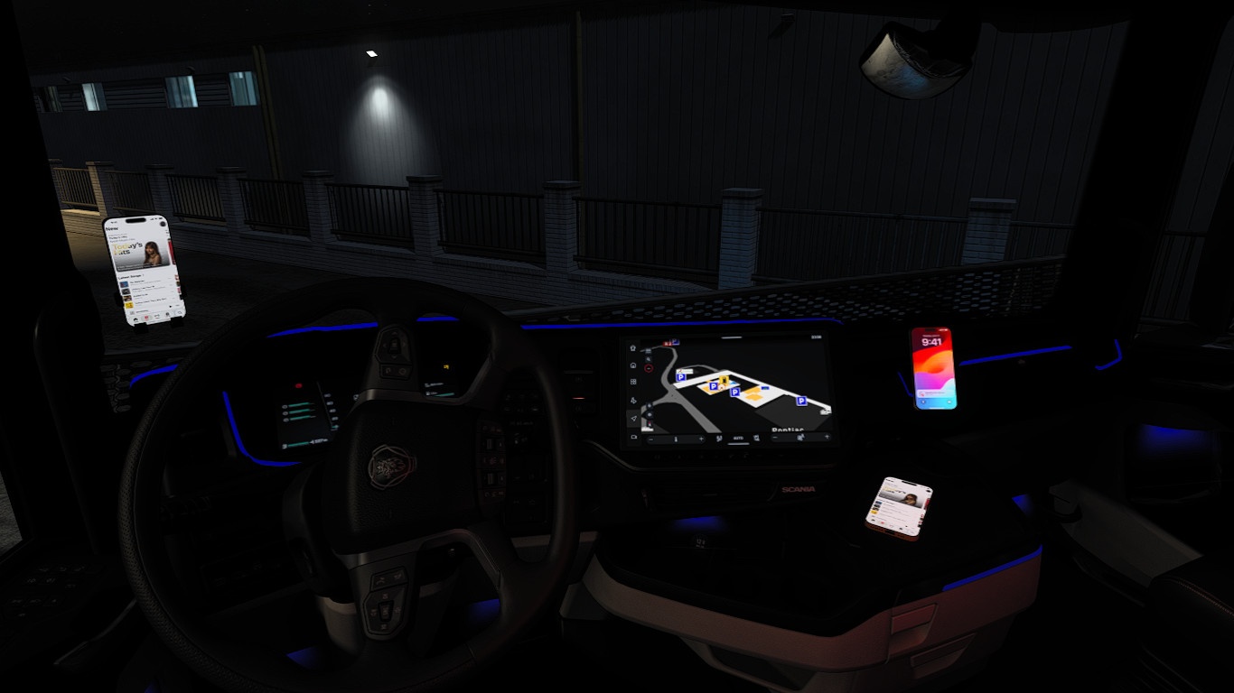 МОД Phones for all trucks v2.2 ДЛЯ EURO TRUCK SIMULATOR 2