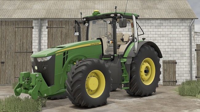 МОД John Deere 8R Series 2014 v1.0.0.0 (1.21.x) ДЛЯ FARMING SIMULATOR 2025