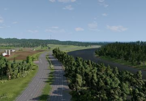 Карта «River Highway» версия 1.8 для BeamNG.drive (v0.39.x)