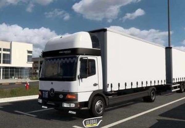 Мод Mercedes-Benz Atego MP4 версия 1.8 для Euro Truck Simulator 2 (v1.60.x)