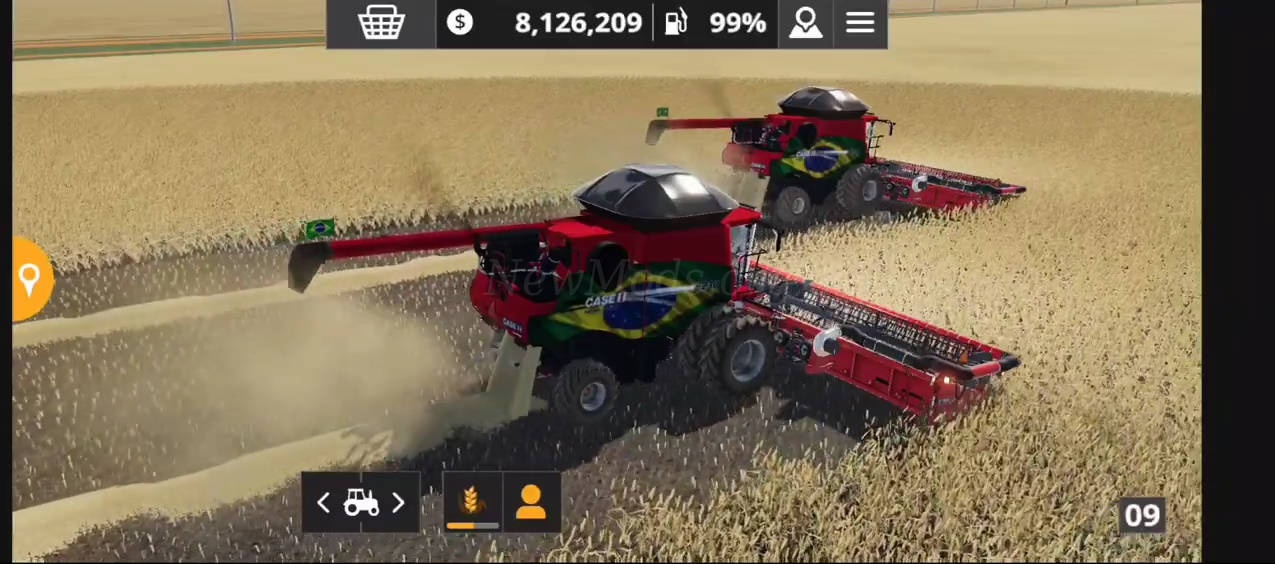 Мод Case 9230 Bandeira do Brasil версия 26.02.24 для Farming Simulator 20