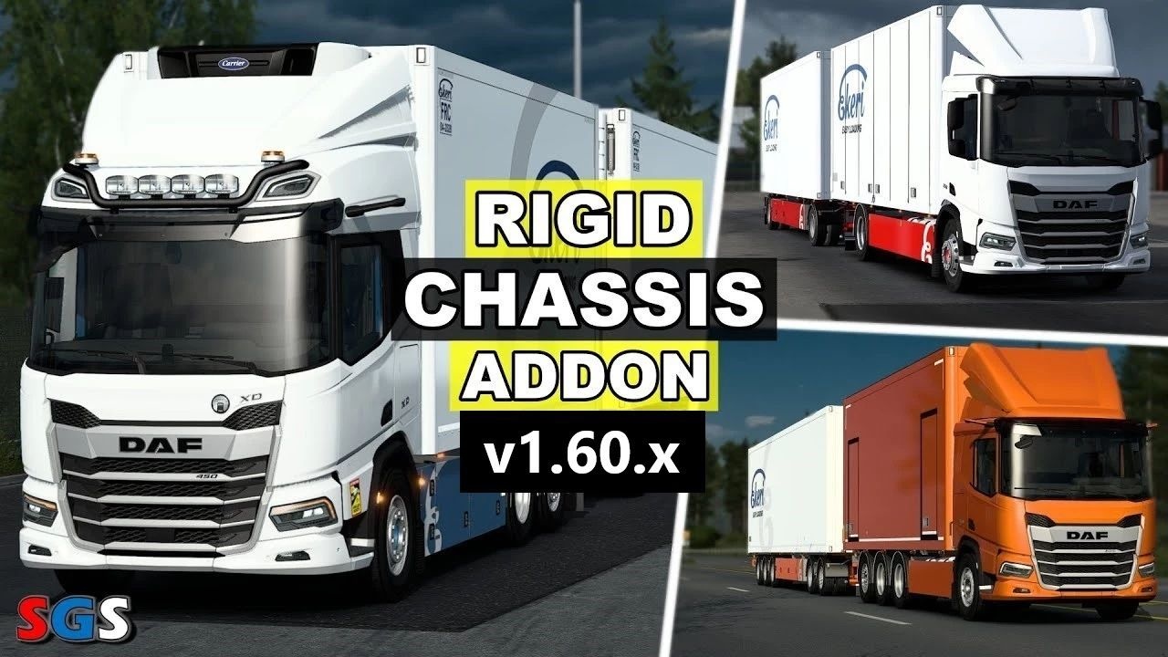 МОД Rigid Chassis addon Pack v1.60 ДЛЯ EURO TRUCK SIMULATOR 2