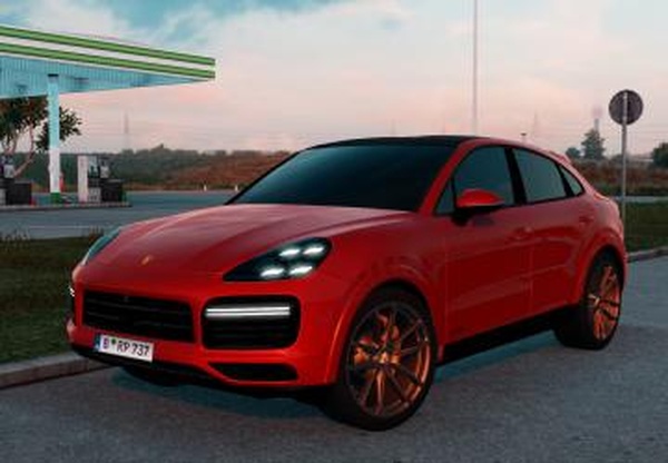 Мод Porsche Cayenne Coupe GTS 2021 версия 1.6.1 для Euro Truck Simulator 2 (v1.60.x, 1.61.x)