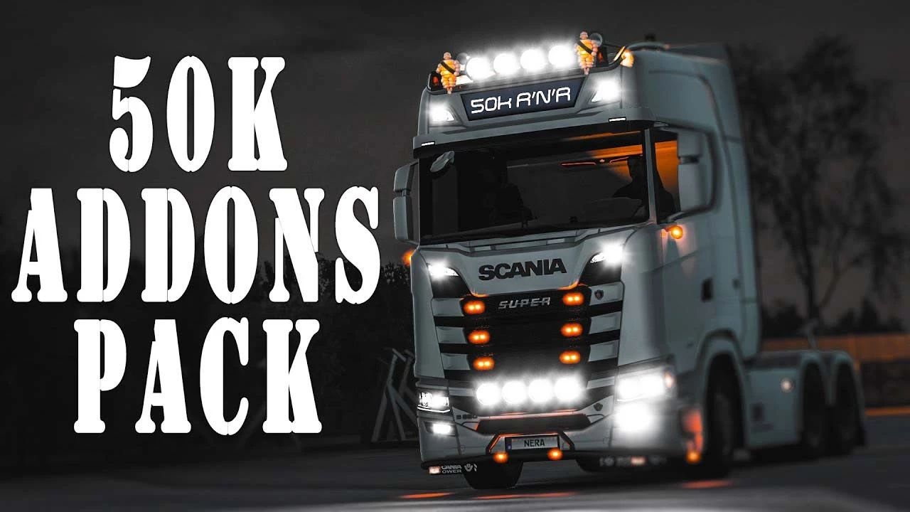 МОД 50K Addons Pack v1.60 ДЛЯ EURO TRUCK SIMULATOR 2