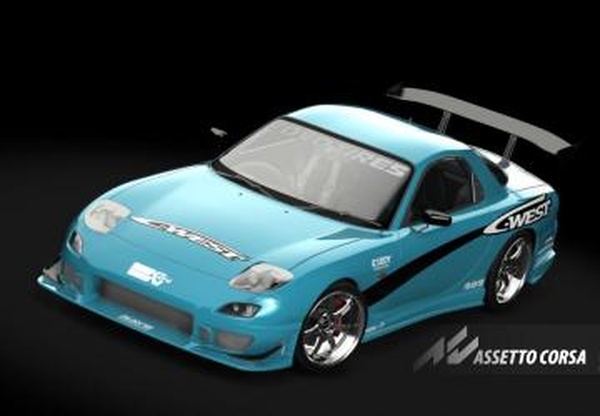 Мод Mazda Rx7 C West Fast and Furious Tokyo Drift v1.0 для Assetto Corsa
