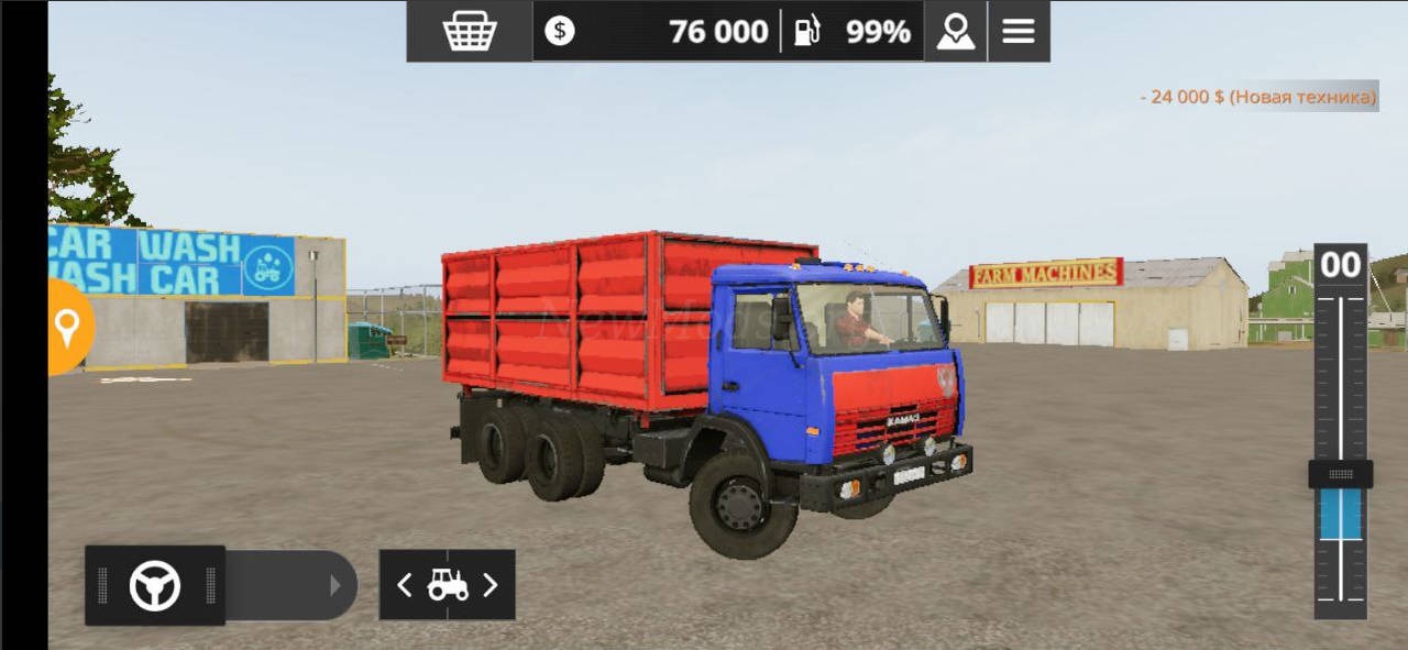 Мод Kamaz 55102 TR V10 Blue версия 02.12.23 для Farming Simulator 20