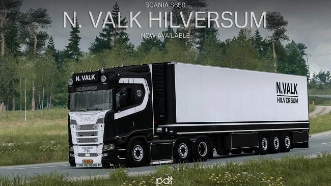 МОД Scania S650 + Trailer N. Valk v1.0 ДЛЯ EURO TRUCK SIMULATOR 2