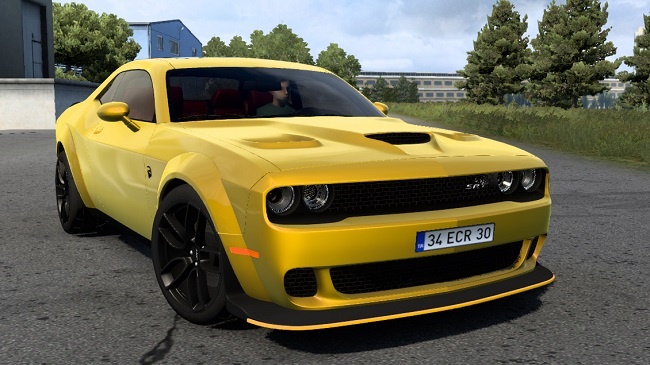 МОД Dodge Challenger SRT Hellcat 2018 v2.8 ДЛЯ EURO TRUCK SIMULATOR 2