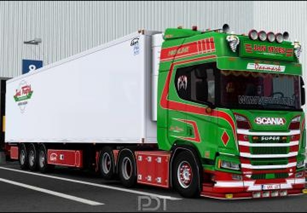 Мод Scania R650 + Trailer «Jan Mues» версия 8.0 для Euro Truck Simulator 2 (v1.60.x)