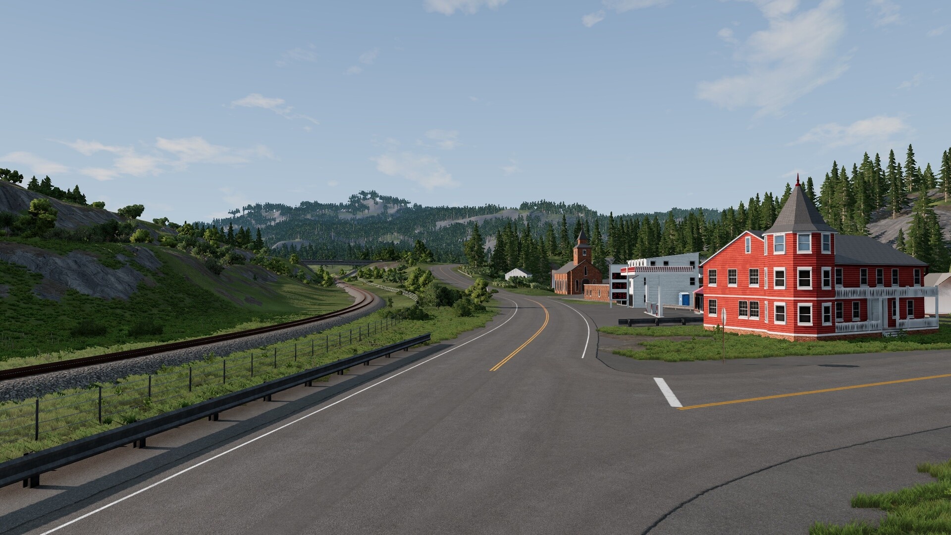 МОД Карта River Highway v1.8.1 (0.39.x) ДЛЯ BEAMNG.DRIVE