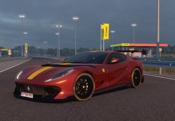 Мод Ferrari 812 Competizione 2022 версия 1.4 для Euro Truck Simulator 2 (v1.60.x, 1.61.x)