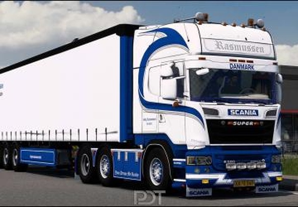 Мод Scania R580 Stig Rasmussen + Trailer версия 12.0 для Euro Truck Simulator 2 (v1.60.x)