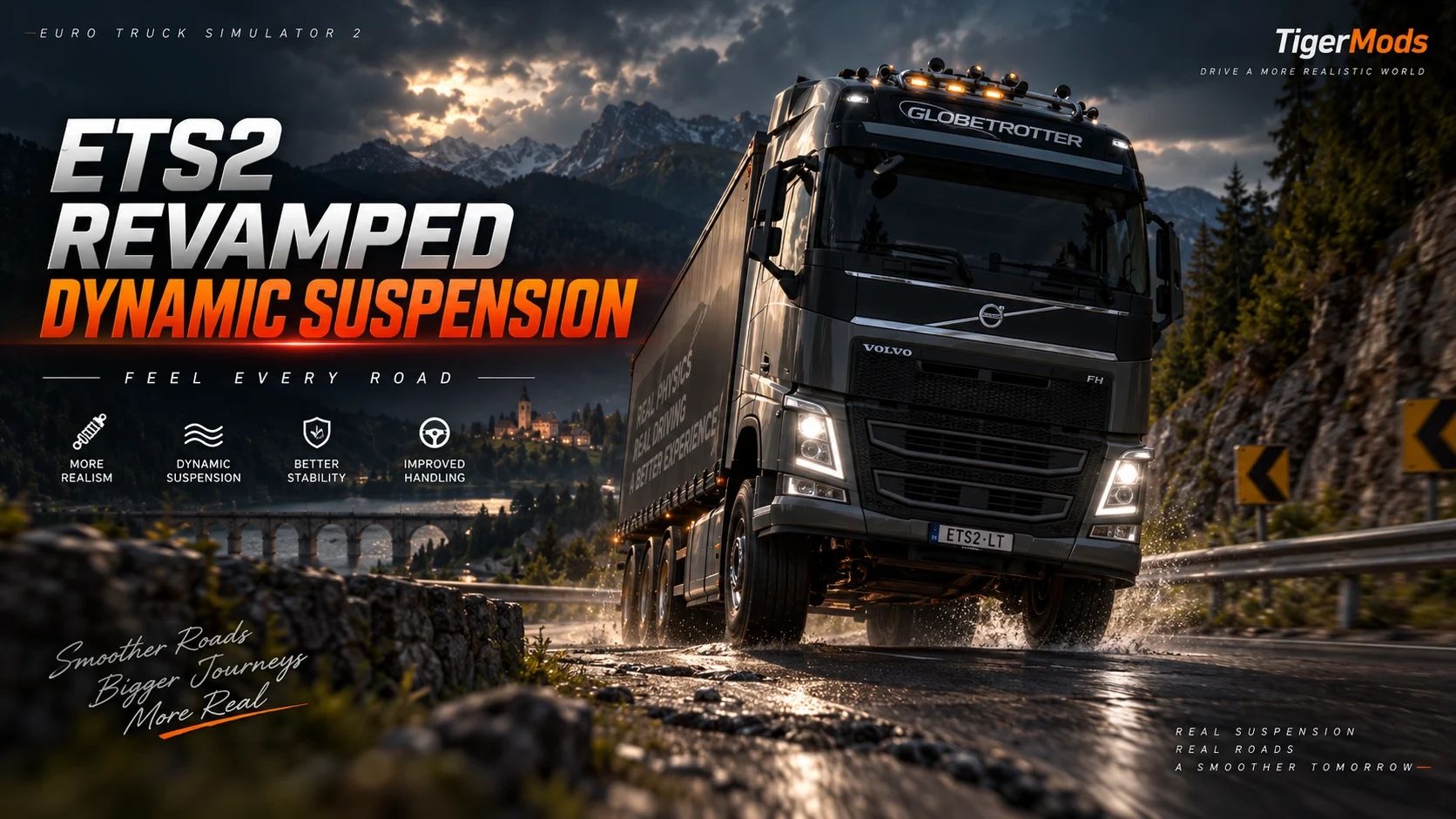 МОД Revamped Dynamic Suspension v6.4.5.15 ДЛЯ EURO TRUCK SIMULATOR 2