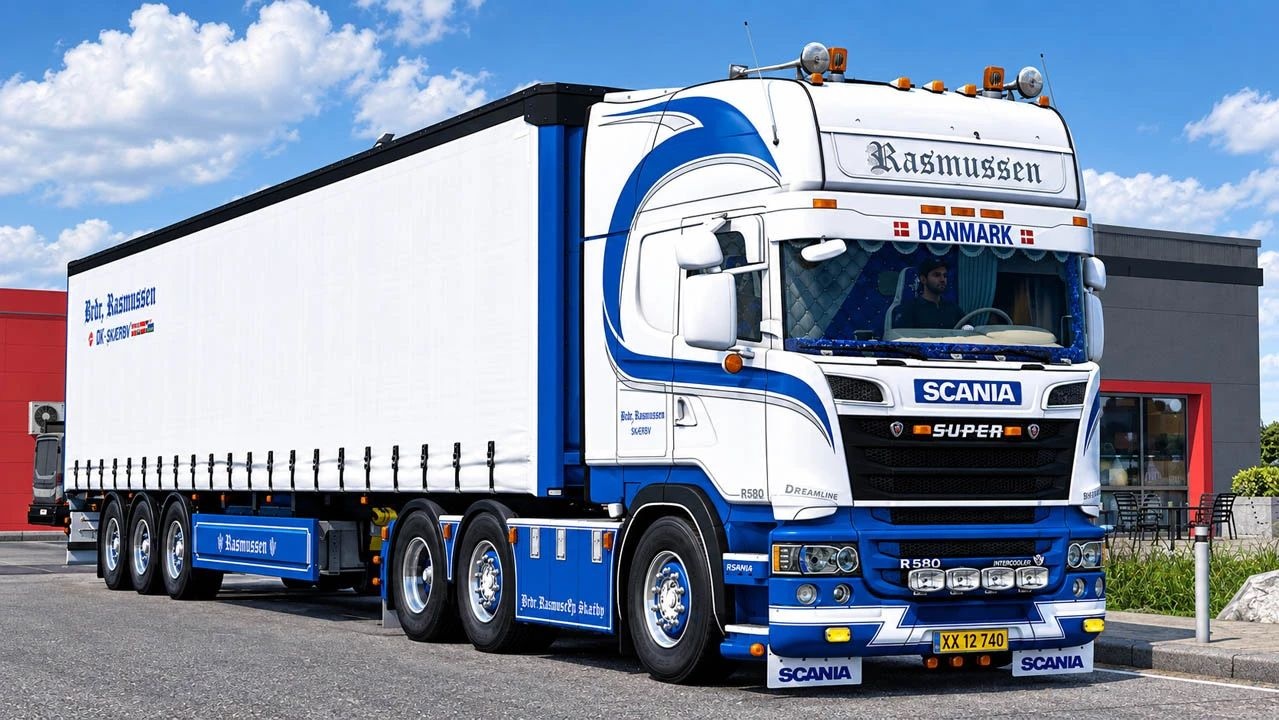 МОД Scania R580 + Trailer Stig Rasmussen v12 ДЛЯ EURO TRUCK SIMULATOR 2