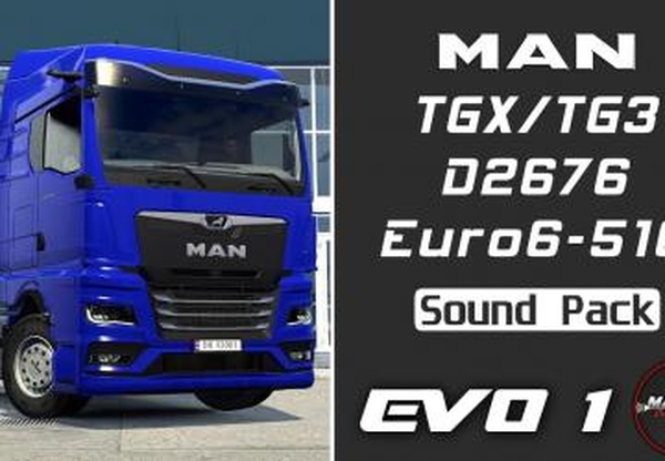 Мод MAN TGX 2020 (TG3) 510 D2676 Sound версия 1.4 для Euro Truck Simulator 2 (v1.60.x, 1.61.x)