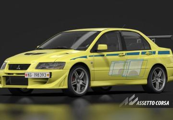 Мод Mitsubishi Lancer Evolution VII GSR F&F версия 0.97 для Assetto Corsa