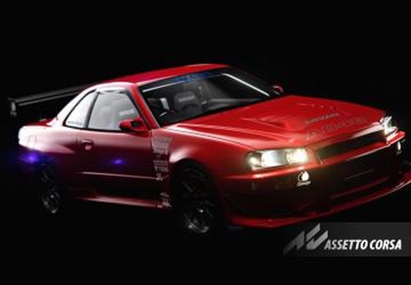 Мод Matchless Crowd Racing Skyline GT-R (BNR34) - HV vPreview 1 для Assetto Corsa