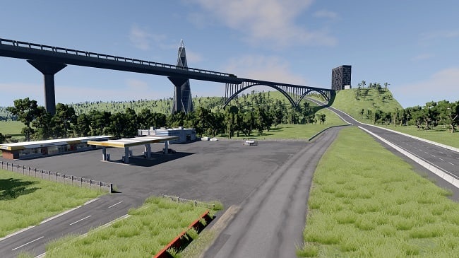 МОД Карта Band1t Parkway v2.1 (0.39.x) ДЛЯ BEAMNG.DRIVE