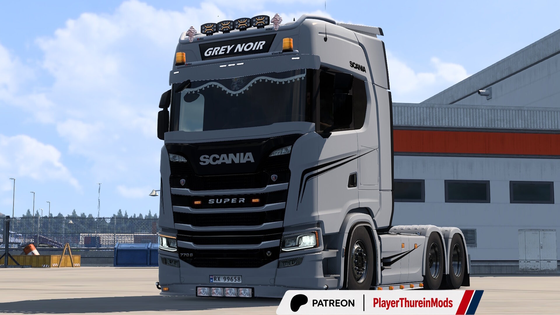 МОД Grey Noir skin for Scania v1.0 ДЛЯ EURO TRUCK SIMULATOR 2
