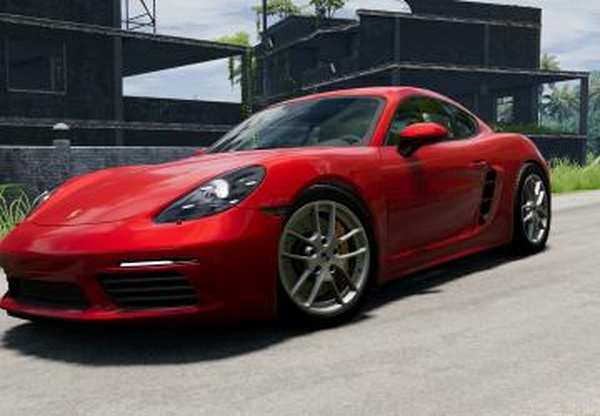 Мод Porsche Cayman (2017-2025) версия 2.2 для BeamNG.drive (v0.39.x)