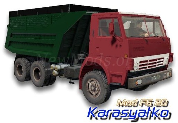 Мод KamAZ-5511 Sovok red версия 06.03.23 для Farming Simulator 20