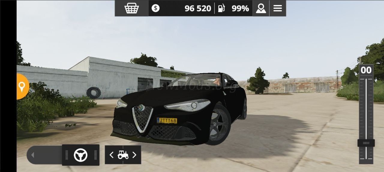 Мод Alfa Romeo Giulia Quadrifoglio версия 24.03.23 для Farming Simulator 20