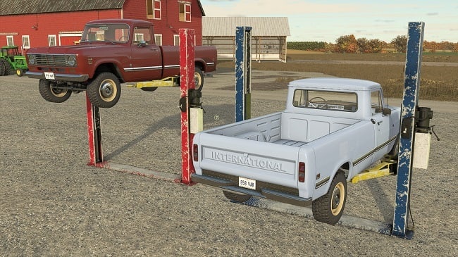 МОД Two Post Lift v1.0.0.0 (1.21.x) ДЛЯ FARMING SIMULATOR 2025