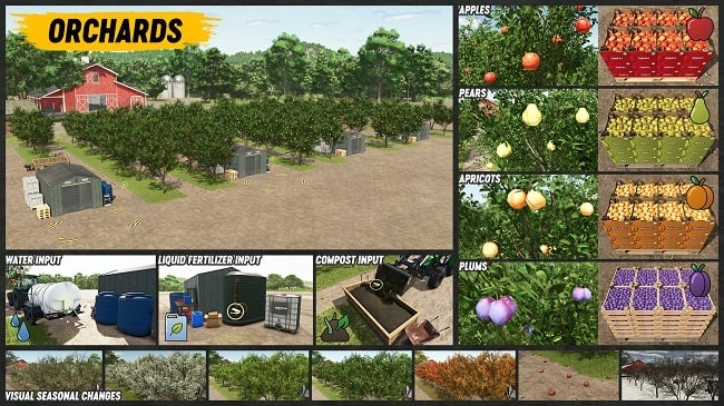 МОД Orchards And Greenhouses v1.0.2.0 (1.21.x) ДЛЯ FARMING SIMULATOR 2025