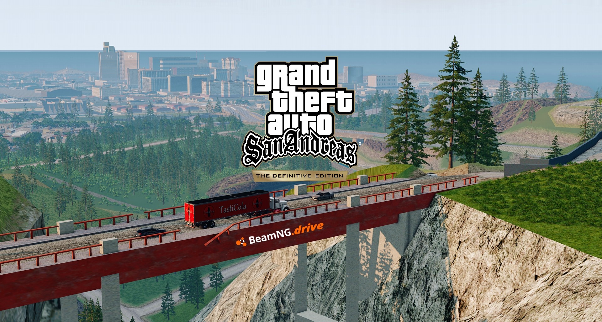 МОД Карта GTA: San Andreas v2.1 (0.39.x) ДЛЯ BEAMNG.DRIVE