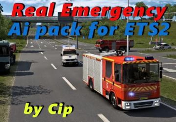 Мод Real Emergency Traffic pack версия 1.7.7 для Euro Truck Simulator 2 (v1.61.x)