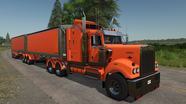 МОД Kenworth T900 Legend + Tipper and Dogg Trailer v2.0.0.0 (1.21.x) ДЛЯ FARMING SIMULATOR 2025