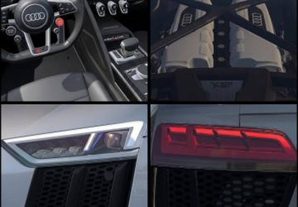 Мод Audi R8 V10 plus (Type 4S) версия 1.0 для American Truck Simulator (v1.61.x)
