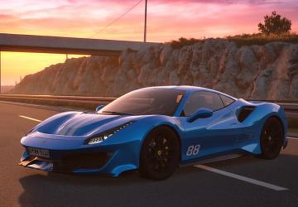 Мод Ferrari 488 2023 версия 1.4 для Euro Truck Simulator 2 (v1.61.x)
