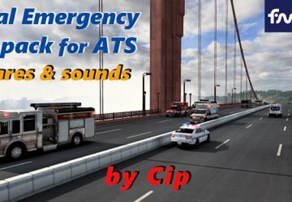 Мод ATS Real Ai Emergency pack версия 2.1 для American Truck Simulator (v1.61.x)