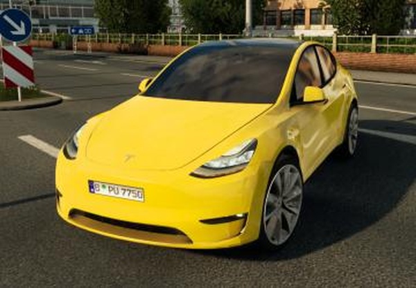 Мод Tesla Model Y 2021 версия 1.6 для Euro Truck Simulator 2