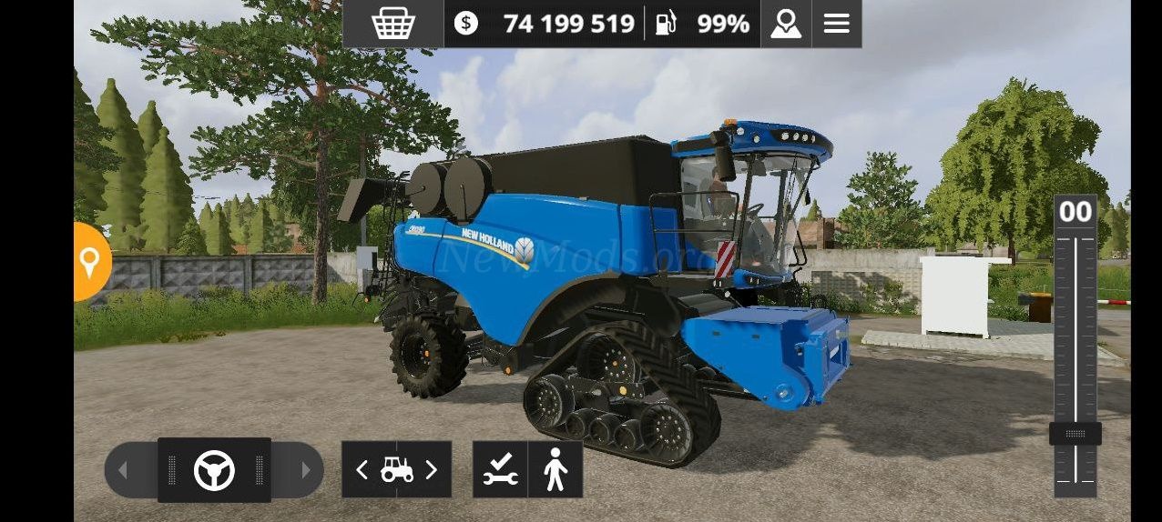 Мод New Holland CR 10.90 Ocean Blue версия 17.06.22 для Farming Simulator 20