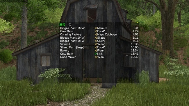 МОД Production Info Hud v1.3.0.0 (1.24.x) ДЛЯ FARMING SIMULATOR 2025