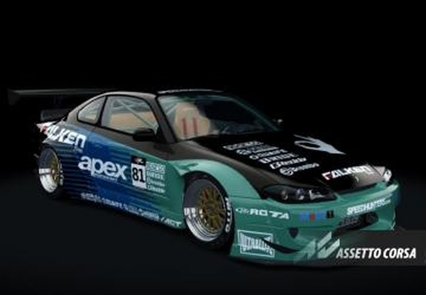Мод Nissan S15 Silvia Greddy Time Attack версия 1.1 для Assetto Corsa