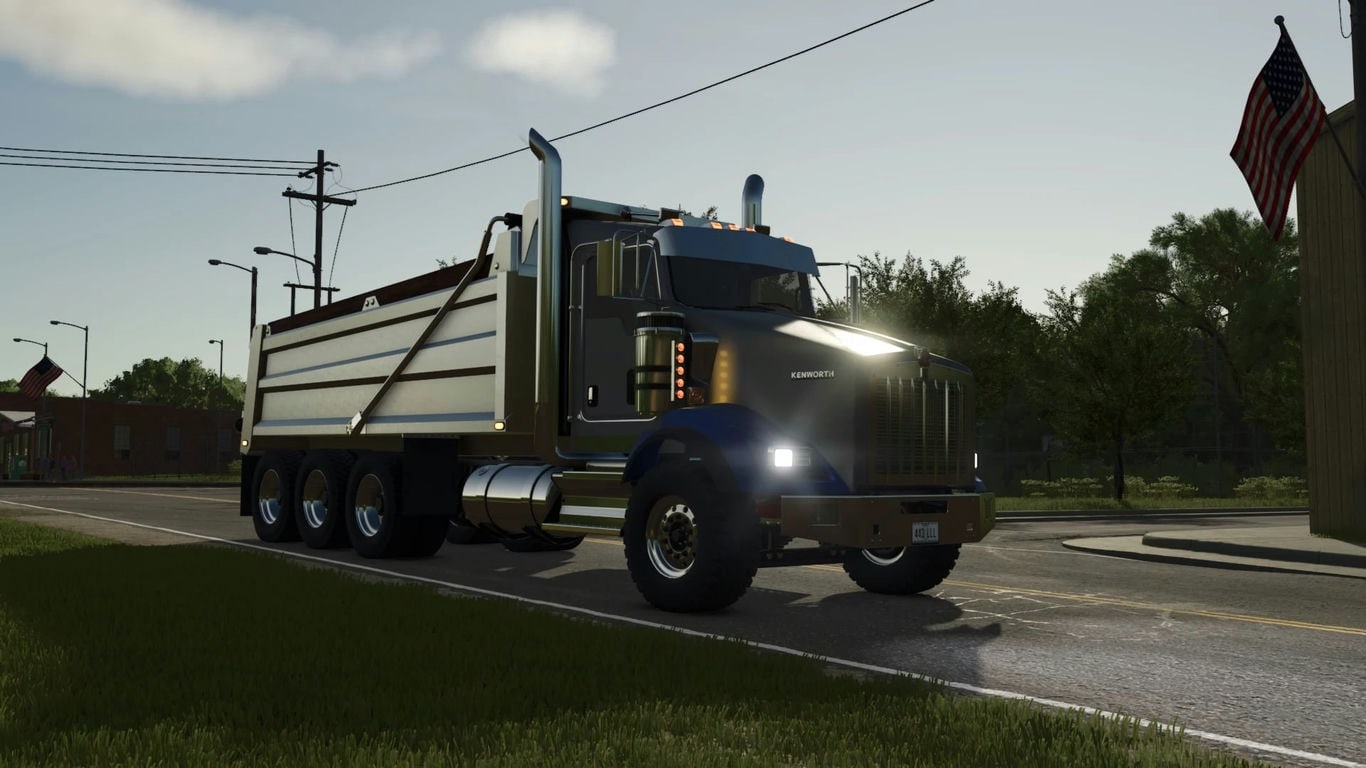 МОД Kenworth T800 Dumper v1.5.0.5 (1.24.x) ДЛЯ FARMING SIMULATOR 2025