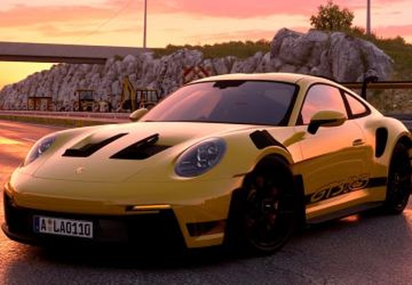 Мод Porsche 911 GT3 RS 2023 версия 1.3 для American Truck Simulator (v1.61.x)