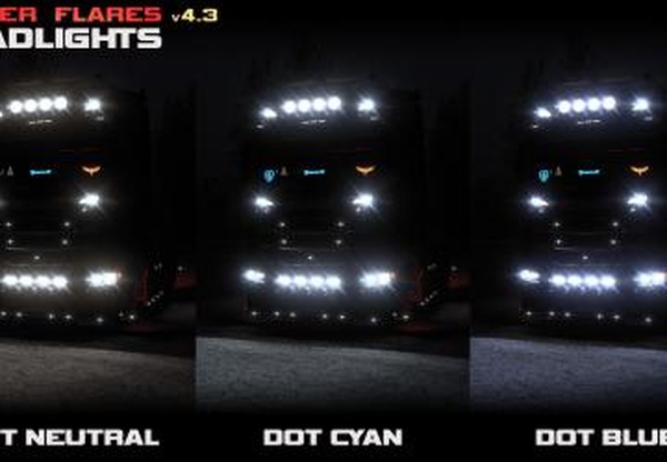 Мод Улучшенный свет фар версия 4.9 для Euro Truck Simulator 2 (v1.61.x)