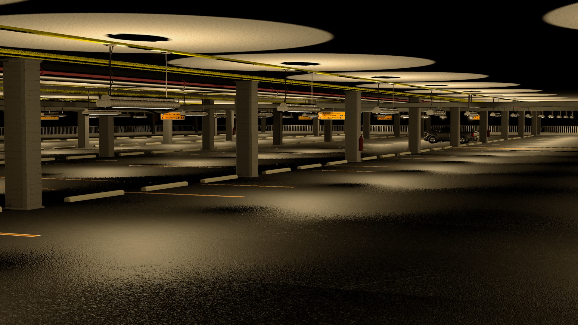 МОД Карта Indoor Parking Lot v1.0 (0.39.x) ДЛЯ BEAMNG.DRIVE