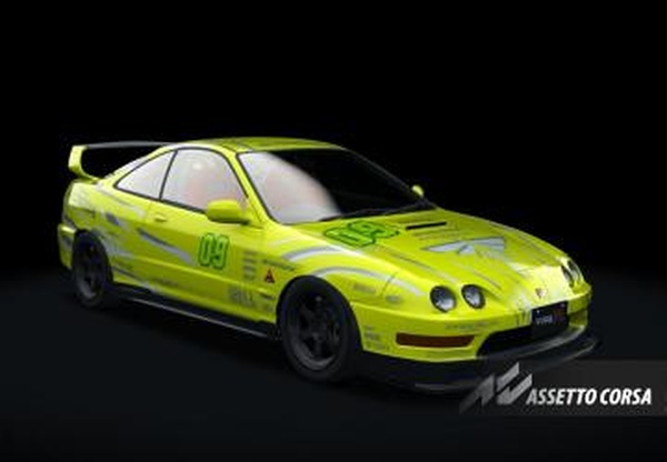 Мод Honda Integra Type-R (DC2) P6•K20Attack s1 v1.3 для Assetto Corsa