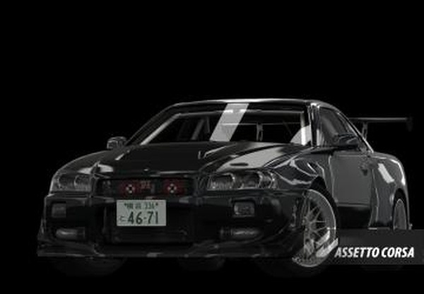 Мод Nissan Skyline GT-R R34 V-Spec Sunline Racing N1 III v1.2 для Assetto Corsa