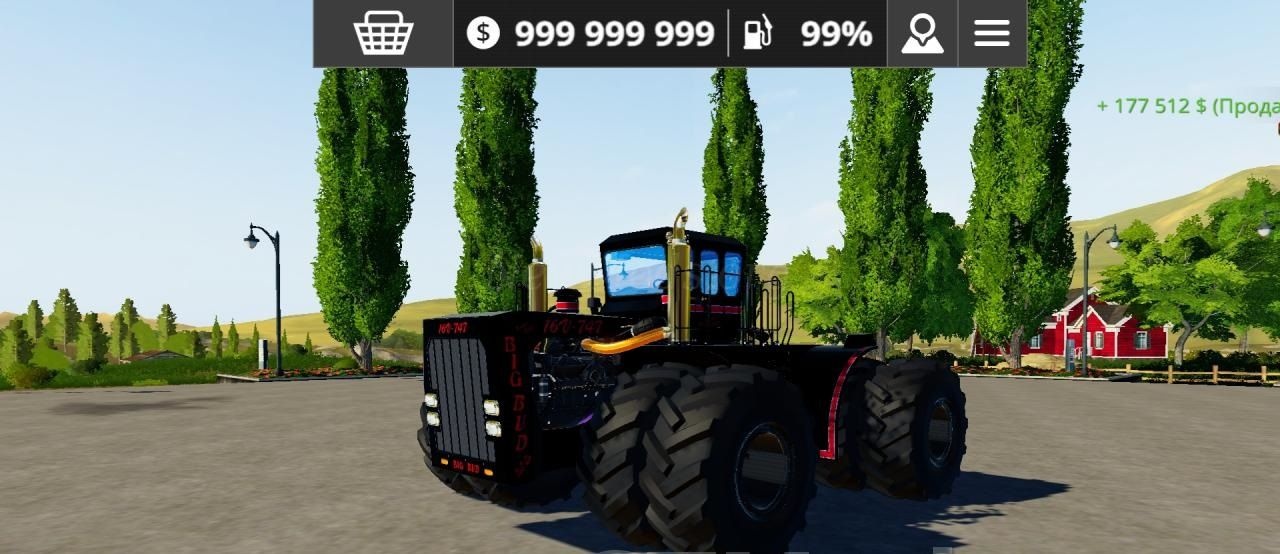 Мод Black Beast Big Bud 747-450 версия 05.10.21 для Farming Simulator 20