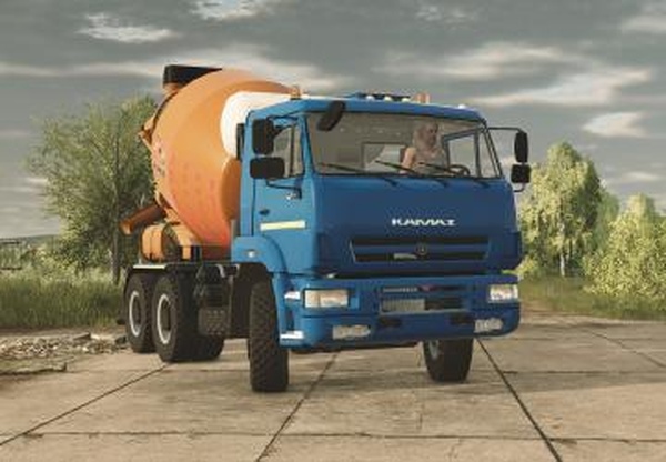 Мод КамАЗ-6460 Бетономешалка версия 1.0.0.2 для Farming Simulator 2025 (v1.25.x)