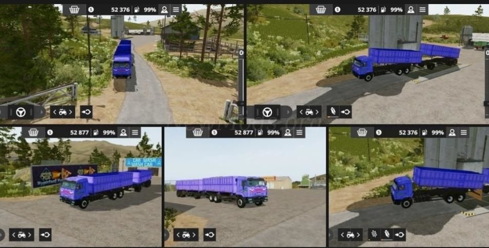 Мод Kamaz 65117 and Szap 8499 версия 08.06.21 для Farming Simulator 20