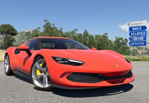 Мод Ferrari 296 версия 1.0 для BeamNG.drive (v0.40.x)