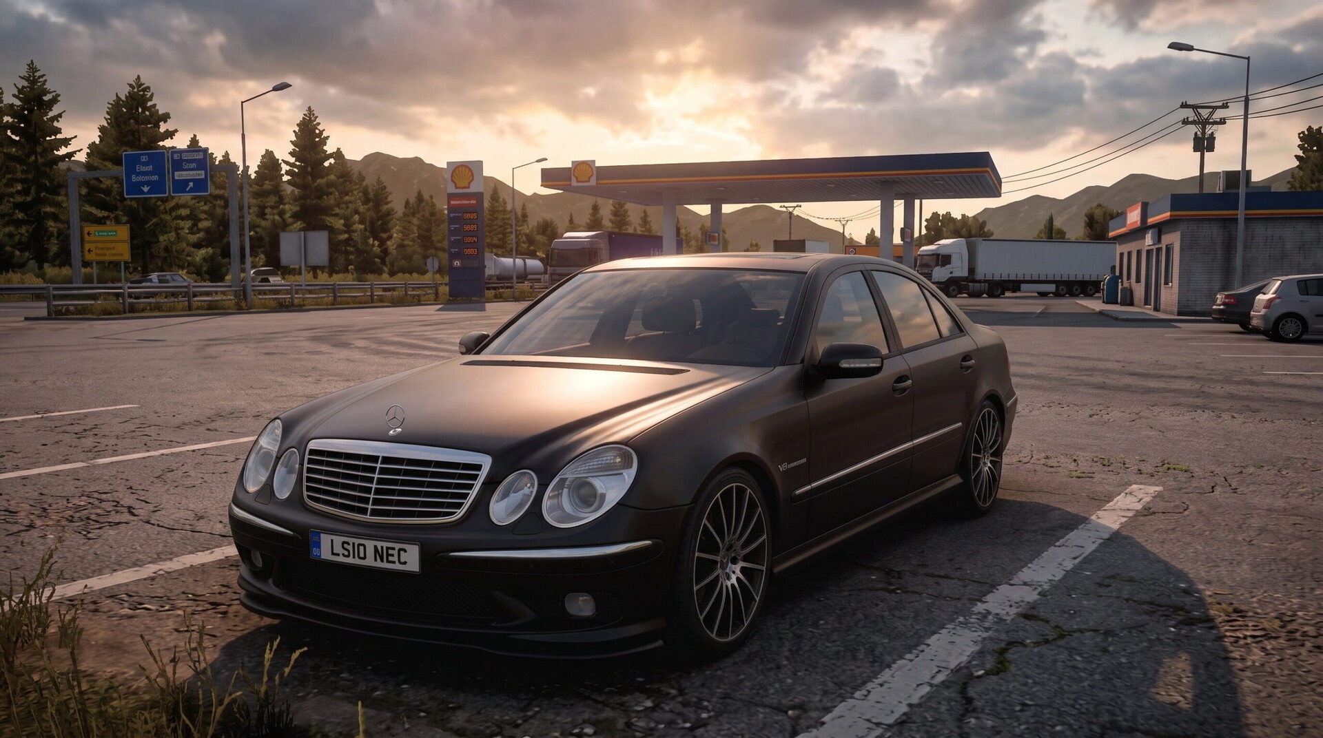 МОД Mercedes Benz E55 AMG W211 1.62x ДЛЯ EURO TRUCK SIMULATOR 2