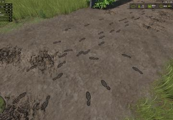 Мод Следы Персонажа версия 1.0.1 для Farming Simulator 2025 (v1.22)
